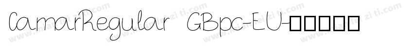CamarRegular GBpc-EU字体转换